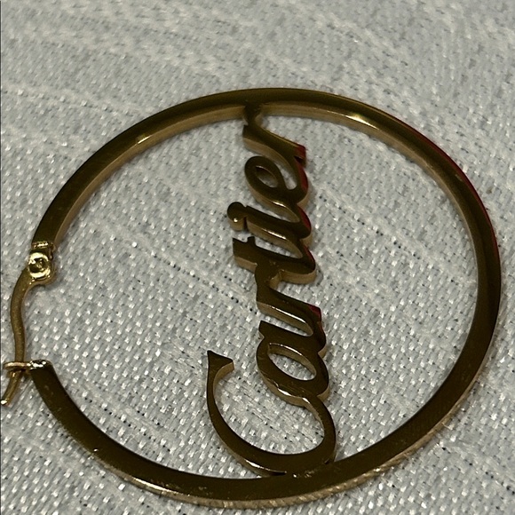 Fashion Jewelry Gold Hoop Earrings - Picture 4 of 4